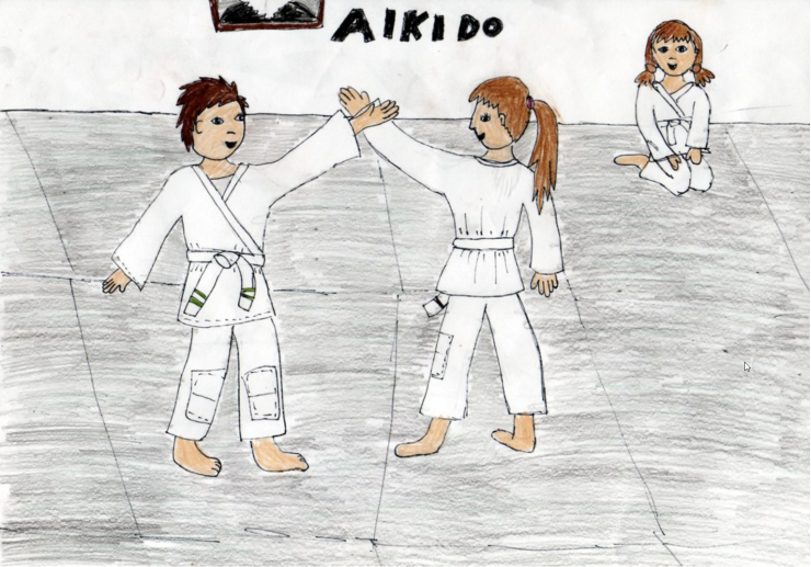 aikido piirustuskilpailu 2010 Orvokki 12v